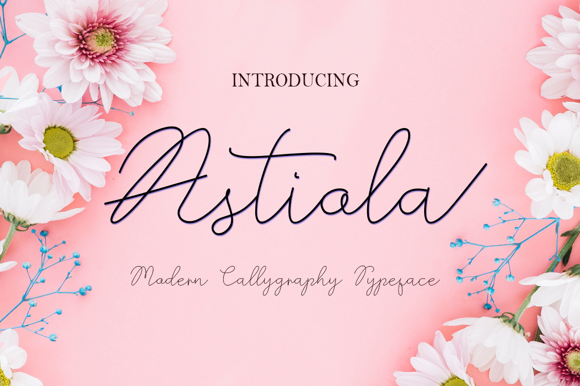 Astiola: A Modern Script Font for Editorial Design