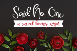 Said No One: A Whimsical Script Font for Makers