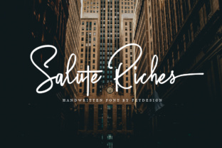 Salute Riches: A Handwritten Font for Makers
